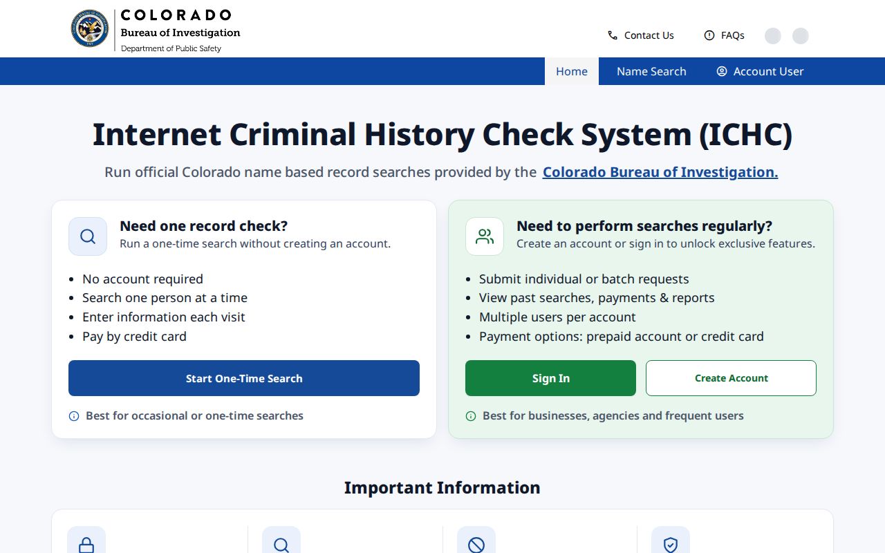 Baca County criminal court records CBI Internet Criminal History Check