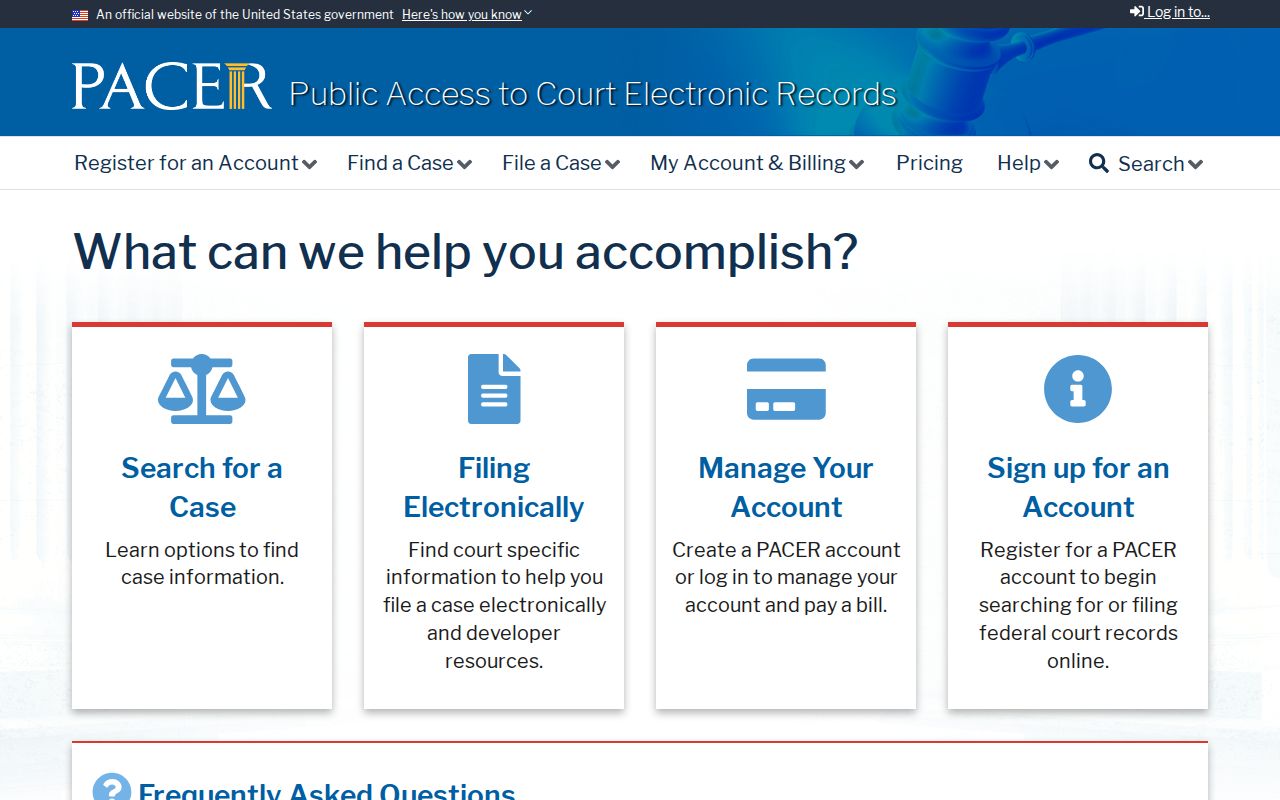 Baca County District Court PACER federal court access context
