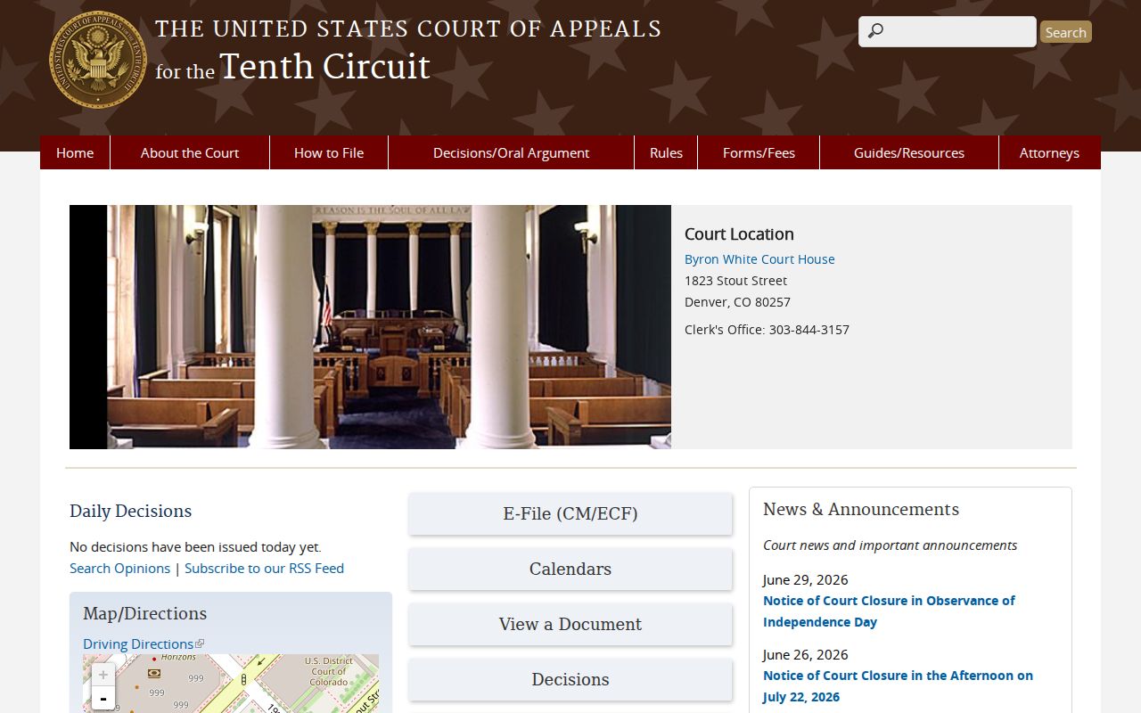 Baca County District Court Tenth Circuit federal appeals context