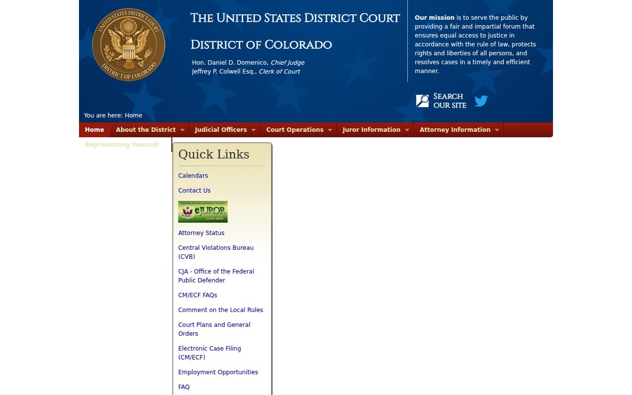 Baca County District Court federal District of Colorado context